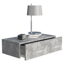 (Matt, Modern/Contemporary) Wooden wall hanging bedside table Usal M 60 cm