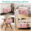Closet Rod Storage Organizer with Fabric Body and Main-Pink 6