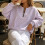 Women's  Half Zip Pullover Casual Long Sleeve-Sky Blue M 9