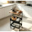 Rolling Bedside Table Cart 2 Tier Storage Shelf 1