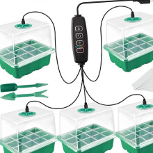 (as described, 5 pieces smart) Plant Trays with Grow Light Plant Nursery Pots for Indoor Germination Garden 1 piece regular