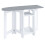 chest of drawers sideboard ironing board Bigalos White 2