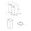 (Chipboard, Black) Laundry closet Zalo L 5
