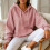 Womens  Oversized Hoodies Pullover Sweatshirts-Sky Blue S 8
