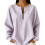 Women's  Half Zip Pullover Casual Long Sleeve-Purple XL 1
