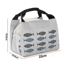 Sacs à goûter réutilisables, sac à déjeuner portable avec poche avant, en tissu Oxford imperméable et doublure en aluminium, pour une u