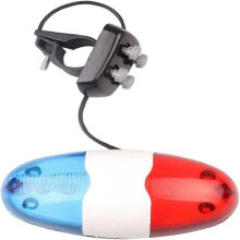 Fahrrad-Sicherheitshupe mit LED-Licht, lauter Sirenenton, wasserdicht, blinkender Effekt, verstellbare Halterung, Notfallwarnung,
