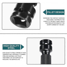 Yzfei 2-teiliger Steckschlüsseladapter 1/2" Vierkant auf 1/4" Sechskant Sechskant Ratschen-Steckschlüssel Schnellspannfutter-Konve