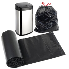 (20 Pack 30L Bin Bags) GEEZY 30L, 130L Black Bin Bags Home Kitchen Refusal Sacks Recyclable Bin Liners