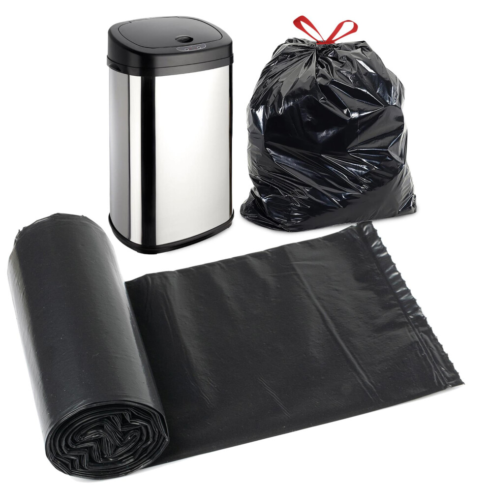 Geezy (20 Pack 30L Bin Bags) 30L, 130L Black Bin Bags Home Kitchen Refusal Sacks Recyclable Bin Liners