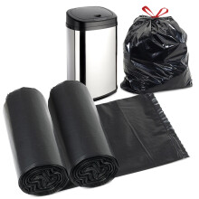 (40 Pack 30L Bin Bags) GEEZY 30L, 130L Black Bin Bags Home Kitchen Refusal Sacks Recyclable Bin Liners