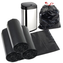 (60 Pack 30L Bin Bags) GEEZY 30L, 130L Black Bin Bags Home Kitchen Refusal Sacks Recyclable Bin Liners