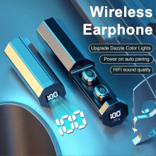 SUSUchens Bluetooth-kompatible kabellose Ohrhörer mit Ladecase, Stereo-Surround-Sound, automatische Verbindung, wasserdichte Ohrhö