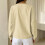 Women's  Half Zip Pullover Casual Long Sleeve Oversized-Green S 7