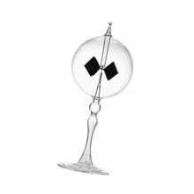 (9x21 cm, Clear) Solar Crookes Radiometer Glass Desktop Ornament for Bookshelf Entrance Shelf Clear