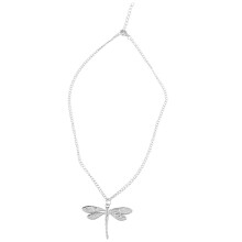 Elegante ketting met hanger in de vorm van een libel en zirkonia, een sieraad met verstelbare ketting, perfect voor dagelijks gebruik.