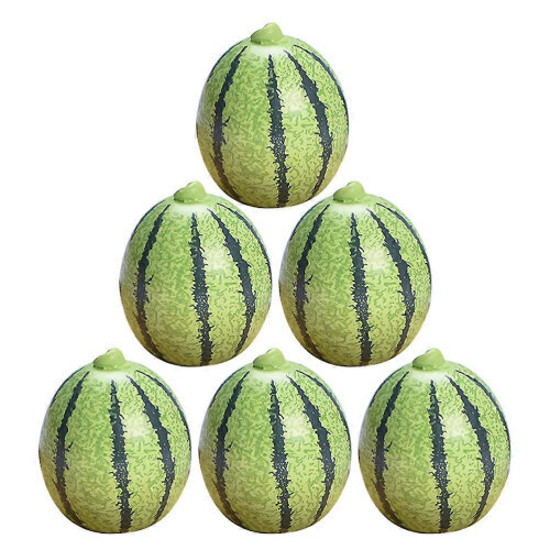 Eease Lot de 6 mini pastèques miniatures, fausses pastèques, mini fruits factices 1