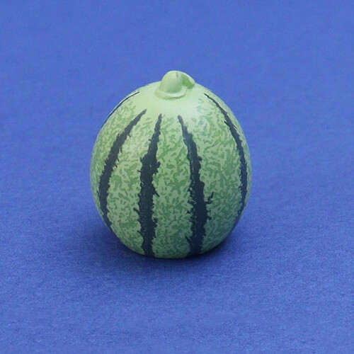 Eease Lot de 6 mini pastèques miniatures, fausses pastèques, mini fruits factices 2