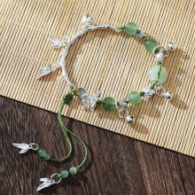 Kiinalaistyyliset korut Lucky Helmet Kudonta Seos Rannekoru Riipusketju Lasihelmi Perhosrannekoru Vvenyvä Ranneke