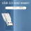 2X Memory Card Reader Adapter USB 3.0 High Speed Flash Memory Card Adapter for TF PC Computer Laptop White 5