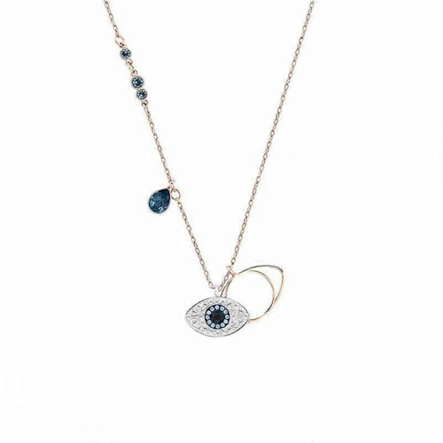 Evil Eye Crystal Necklace, Clavicle Necklace