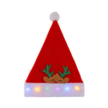 Rote Feiertags-Partykappe mit LED-Lichtern für-04