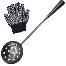 Kerzenherstellungslöffel-Set mit rundem Kopf und Handschuhen für
