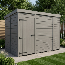 5x9 Pent Composite Shed Tanalised (Single Door, No Windows)