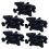 Plastic Rectangle Blanking End Tube Caps Inserts 25X50mm 150Pcs Black 1