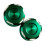 Motorcycle Mounting Hole Cover Pair, 2 ABS Mirror Base-Green 1