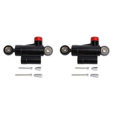 2X Tłumik Skrętu Motocykla, Stabilizator, Stop Aluminium, Bezpieczny Stabilizator do Motocykli, Akcesoria, Czarny