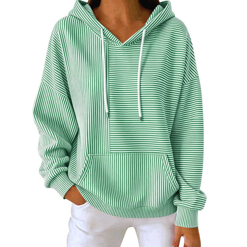 Womens  Oversized Hoodies Pullover Sweatshirts Casual-Green S