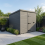 9x9 Pent Composite Shed Tanalised (Single Door, No Windows) 1