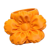 Support de bureau à fleurs, tasse de rangement pour-Orange