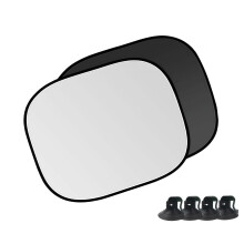 Auto Side Window Privacy Cover Pair with Suction Cups, Foldable