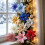 Artificial Trim Flower with Clip Set for Wall Entry Shelf-Pink 8
