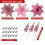 Artificial Trim Flower with Clip Set for Wall Entry Shelf-Pink 5