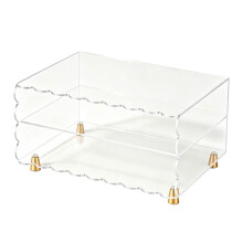 Home Office Paper Storage Rack, Clear Acrylic Desktop File Tray