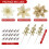 Artificial Trim Flower with Clip Set for Wall Entry Shelf-Pink 6