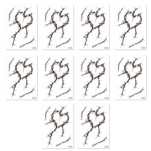 Water Transfer Halloween Body Art Decals, 10 Sheet-006