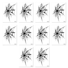 Halloween Costume Body Art Decals, 10 Sheet Temporary Skin-004