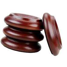 Solid Wood Caster Cups Set of 4 for Piano Wheels-Reddish Brown