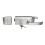 Key Cylinder Glass Panel Handle Lock with-Double door small do 1