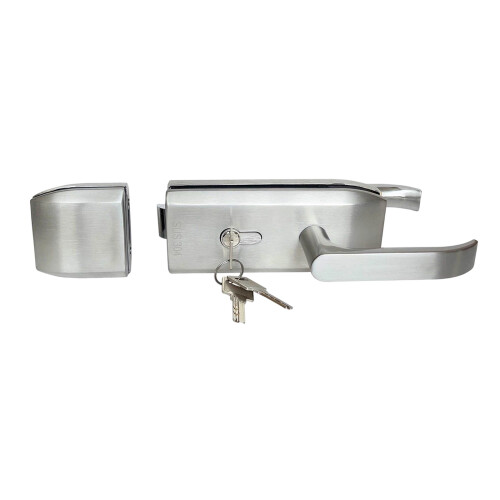Key Cylinder Glass Panel Handle Lock with-Double door small do