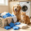 Laundry Pet Hair Remover Helper Set, 6 Polyurethane Washer Pads 3