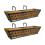 Window Flower Box Holder with Black Iron Structure, 61 x 18 x 12 1