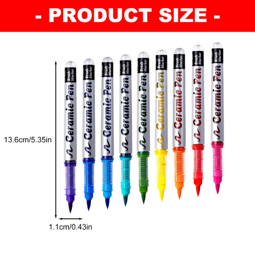 Acryl-Kunstmarkierungsstift-Set für Keramikmalerei, Glasdesign 2