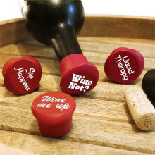 Tappi per Vino Divertenti da 5 Pezzi - Perfetti Come Accessori per il Vino o Regali per il Vino per le Donne - Set di 5 Divertenti Bottiglie di Vino