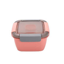 Lunchbox Aus Kunststoff, Lunchbox mit Gabel, Saucenbox, Mikrowellengeeignete Picknickbox, Salat, Obstkonservierung-A