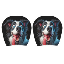Decorative Car Headrest Cover Set with Slip On Full-Type C